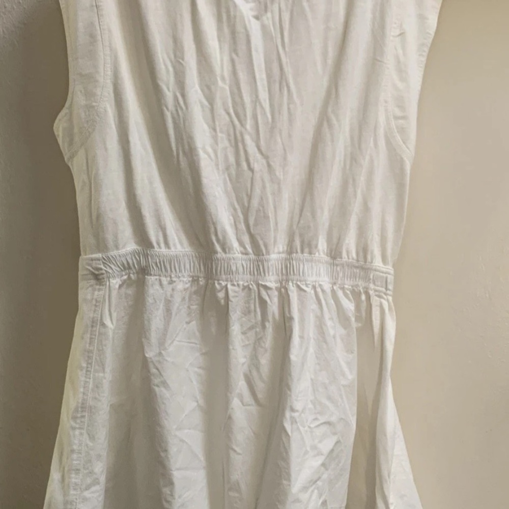Anthropologie White Cut Out Dress XL New NWT Short Sleeve RARE SOLD OUT Cotton - Picture 8 of 11
